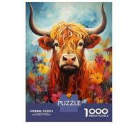 Puzzle Da 1000 Pezzi Per Adulti E Ragazzi Scottish Highland Cow Puzzle Gioco Per Famiglie Sfida Difficile Difficile E Sfida 38x26cm/1000pcs
