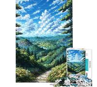 Puzzle da 1000 pezzi per adulti e ragazzi sereno sentiero di montagna in una valle - Paesaggio naturale puzzle artistico per adulti gioco divertente sfida impegnativa regalo di compleanno e unico