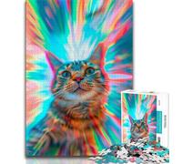 Puzzle da 1000 pezzi per adulti e ragazzi Space Cat puzzle da 1000 pezzi gioco educativo per compleanni e Natale per età 14+ 38x26cm