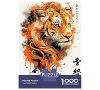 Puzzle Da 1000 Pezzi Per Adulti E Ragazzi Splatter Tiger Puzzle Per Adulti Giochi Rilassanti Decorazione Per La Casa Regali Unici Per Compleanno E Natale 52x38cm/1000pcs