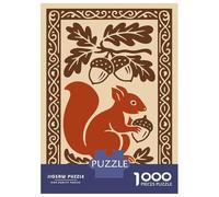 Puzzle Da 1000 Pezzi Per Adulti E Ragazzi Squirrel And Acorns Decorative Illustration Puzzle Per Adulti, Giocattoli Antistress, Gara Di Velocità Manuale, Regali Di Compleanno E Unici 52x38cm/1000pcs