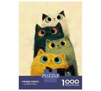 Puzzle Da 1000 Pezzi Per Adulti E Ragazzi Stack of Colorful Cartoon Cats Puzzle Per Adulti Gioco Rompicapo Decorazione Murale Compleanno E Regali Unici 52x38cm/1000pcs