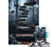 Puzzle da 1000 pezzi per adulti e ragazzi surrealismo un sentiero nella foresta che conduce a una scala Attività divertenti da fare in casa decorazioni artistiche per la casa giochi per famiglie