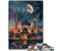 Puzzle da 1000 pezzi per adulti e ragazzi Taj Mahal di notte per 14+ anni Difficile da completare ma divertente e umoristico Regalo di compleanno 50x75cm