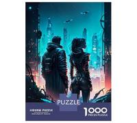 Puzzle Da 1000 Pezzi Per Adulti E Ragazzi Techno Couple Future City Puzzle Per Adulti Gioco Rompicapo Decorazione Murale Compleanno E Regali Unici 52x38cm/1000pcs