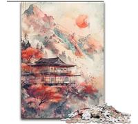 Puzzle da 1000 pezzi per adulti e ragazzi Tempio giapponese, giocattolo educativo intellettuale decomprimente, regalo di compleanno (dimensioni 50x75cm)