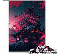 Puzzle da 1000 pezzi per adulti e ragazzi Tempio giapponese, per bambini dai 14 anni in su, giocattoli educativi per l'apprendimento, giochi per famiglie, regalo di compleanno (dimensioni 50x75cm)
