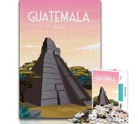 Puzzle da 1000 pezzi per adulti e ragazzi Tikal Guatemala Maya, giocattoli educativi per l'apprendimento, giochi per famiglie, gioco educativo per compleanno, Natale (75x50cm)