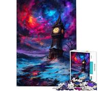 Puzzle da 1000 pezzi per adulti e ragazzi Torre dell'orologio in un paesaggio invernale da sogno gioco rilassante per adulti taglio di precisione ideale come regalo (dimensioni 38x26cm)
