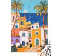 Puzzle Da 1000 Pezzi Per Adulti E Ragazzi Tropical Island Village Scene Puzzle Gioco Per Famiglie Sfida Difficile Difficile E Sfida 70x50cm/1000pcs