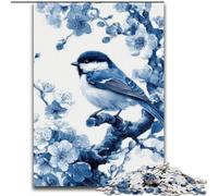 Puzzle da 1000 pezzi per adulti e ragazzi, uccellino blu, giocattoli antistress unici, regali di compleanno per bambini dai 14 anni in su dimensioni 26x38cm