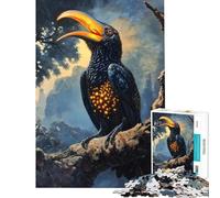 Puzzle da 1000 pezzi per adulti e ragazzi uccello luminoso su un ramo gioco per famiglie difficile ideale come regalo (dimensioni 50x75cm)