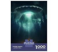 Puzzle Da 1000 Pezzi Per Adulti E Ragazzi UFO Abduction Scene-1 Puzzle Per Adulti Gioco Rompicapo Decorazione Murale Compleanno E Regali Unici 52x38cm/1000pcs