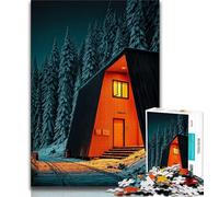 Puzzle da 1000 pezzi per adulti e ragazzi, una singola cabina illuminata, difficile da completare ma divertente e umoristico, compleanni e anniversari (38x26cm)
