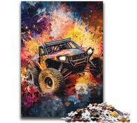Puzzle da 1000 pezzi per adulti e ragazzi, veicoli fuoristrada, antistress, per trascorrere il tempo libero a casa, lista dei desideri con Babbo Natale, 26x38cm