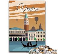 Puzzle da 1000 pezzi per adulti e ragazzi, Venezia, Italia, viaggio, arte, gioco educativo, sfida, giocattolo, decorazione da parete, regali unici per compleanno e Natale (dimensioni 38x26cm)