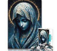 Puzzle da 1000 pezzi per adulti e ragazzi Vergine Maria dorata 1000 pezzi per adulti, regalo di compleanno, regali, arte murale per età 14 anni in su (dimensioni 38x26cm)
