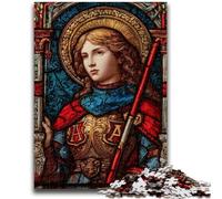 Puzzle da 1000 pezzi per adulti e ragazzi, vetrate artistiche raffiguranti San Giovanni Battista, decorazione murale artistica e idea regalo di compleanno per amici, ufficio a casa (38x26cm)