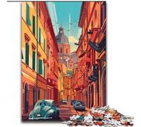 Puzzle da 1000 pezzi per adulti e ragazzi, Via Bologna in Italia, gioco per famiglie, arredamento e regali unici per la casa per bambini dai 14 anni in su, 50x75cm