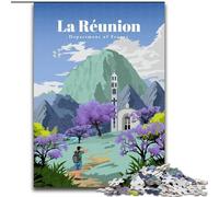 Puzzle da 1000 pezzi per adulti e ragazzi, Viaggio a La Reunion, Adatto a persone dai 14 anni in su, Giochi educativi, Regali di Babbo Natale segreto, 26x38cm