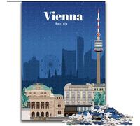 Puzzle da 1000 pezzi per adulti e ragazzi, viaggio a Vienna, adatto a persone dai 14 anni in su, giochi educativi, regali di Babbo Natale segreto, 26x38cm