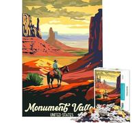 Puzzle da 1000 pezzi per adulti e ragazzi viaggio nella Monument Valley esercizio per la mente regalo per donne gioco rompicapo per maggiori di 14 anni (38x26cm)