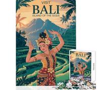 Puzzle da 1000 pezzi per adulti e ragazzi: Visita Bali︰ l'isola degli dei Giochi rilassanti regali per donne decorazioni per la casa giocattoli Ogni pezzo è unico - (50x75cm)