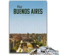 Puzzle da 1000 pezzi per adulti e ragazzi Visita Buenos Aires 1000 pezzi per adulti, attività divertente per la casa, giocattoli per i giorni di pioggia, regali di compleanno (50x75cm)