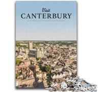 Puzzle da 1000 pezzi per adulti e ragazzi Visita Canterbury Puzzle da 1000 pezzi, gioco educativo per compleanni e Natale per età 14+ (26x38cm)