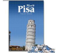 Puzzle da 1000 pezzi per adulti e ragazzi, visita Pisa, giocattoli educativi e regali unici per compleanni e anni 14+, 50x75cm