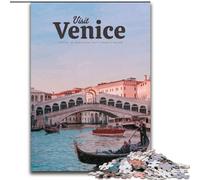 Puzzle da 1000 pezzi per adulti e ragazzi Visita Venezia, adatto a persone dai 14 anni in su Giochi educativi Regali di Babbo Natale segreto 26x38cm