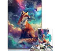 Puzzle da 1000 pezzi per adulti e ragazzi, Volpe tra le nuvole, puzzle da 1000 pezzi, giocattolo educativo antistress, regalo per amici e familiari (dimensioni 75x50cm)