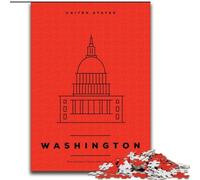 Puzzle da 1000 pezzi per adulti e ragazzi, Washington DC, adatti a persone dai 14 anni in su, giochi educativi, regali di Babbo Natale segreto, 50x75cm