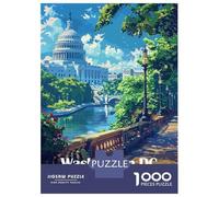 Puzzle Da 1000 Pezzi Per Adulti E Ragazzi Washington DC Cityscape Puzzle Per Adulti, Giocattoli Antistress, Gara Di Velocità Manuale, Regali Di Compleanno E Unici 38x26cm/1000pcs