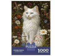 Puzzle Da 1000 Pezzi Per Adulti E Ragazzi Whiskered Serenity in Bloom Puzzle Per Adulti Giochi Divertenti Difficili Regali Di Compleanno E Unici 38x26cm/1000pcs