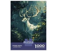 Puzzle Da 1000 Pezzi Per Adulti E Ragazzi White Deer in Jungle Puzzle Per Adulti Gioco Pratico Un'opera D'arte Ideale Come Regalo 70x50cm/1000pcs