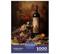 Puzzle Da 1000 Pezzi Per Adulti E Ragazzi Wine And Grapes Still Life Puzzle Per Adulti Gioco Pratico Un'opera D'arte Ideale Come Regalo 52x38cm/1000pcs