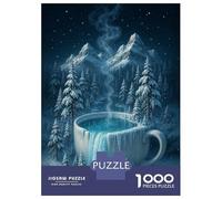 Puzzle Da 1000 Pezzi Per Adulti E Ragazzi Winter Wonderland Coffee Cup Waterfall Puzzle Gioco Per Famiglie Sfida Difficile Difficile E Sfida 70x50cm/1000pcs