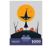 Puzzle Da 1000 Pezzi Per Adulti E Ragazzi Witching Hour - Cute Halloween Witch Art Puzzle Per Adulti Giochi Rilassanti Decorazione Per La Casa Regali Unici Per Compleanno E Natale 38x26cm/1000pcs