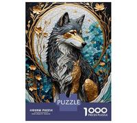 Puzzle Da 1000 Pezzi Per Adulti E Ragazzi Wolf Gold Kintsugi Puzzle Per Adulti Giochi Rilassanti Decorazione Per La Casa Regali Unici Per Compleanno E Natale 52x38cm/1000pcs