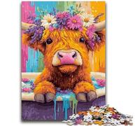 Puzzle da 1000 pezzi per adulti e ragazzi Yak in the Toilet, giochi educativi, decorazione per la casa, regalo di compleanno, regali, arte murale 38x26cm