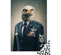 Puzzle Da 1000 Pezzi Per Adulti Eagle Air Force Uniform Puzzle Per Adulti Giocattoli Antistress Sfida Difficile Regali Unici Per Compleanno E Natale 52x38cm/1000pcs