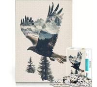 Puzzle da 1000 pezzi per adulti Eagle Mountain Double Exposure, gioco impossibile, passatempo ideale per le vacanze a casa, regalo per amici e familiari 38x52cm