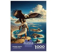 Puzzle Da 1000 Pezzi Per Adulti Eagle on Man's Shoulder Puzzle Per Adulti Giocattolo Decorazione Da Parete Difficile Difficile E Sfida 52x38cm/1000pcs