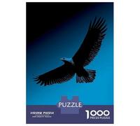 Puzzle Da 1000 Pezzi Per Adulti Eagle Silhouette - Soaring Freedom on Blue Puzzle Per Adulti Giocattolo Decorazione Da Parete Vacanza A Casa Passatempo Compleanno E Regali Unici 52x38cm/1000pcs