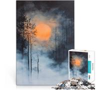 Puzzle da 1000 pezzi per adulti Echi nella nebbia. Le sagome appaiono. La natura Divertimento in famiglia Compleanno e regali unici 75x50cm