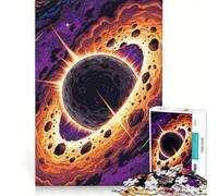 Puzzle da 1000 pezzi per adulti: eclissi cosmica con anello di asteroidi, gioco per famiglie, divertente e spiritoso, regalo di Natale o compleanno 50x75cm