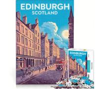Puzzle da 1000 pezzi per adulti, Edimburgo, Scozia, gioco educativo, difficile e stimolante, collezione d'artista, belle arti 38x52cm