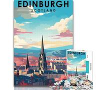 Puzzle da 1000 pezzi per adulti, Edimburgo, Scozia, viaggi, per adulti e adolescenti, giocattoli, giochi educativi, antistress, fantastici regali e giocattoli, 26x38cm