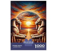 Puzzle Da 1000 Pezzi Per Adulti Egyptian Sphinx Sunset Scene Puzzle Per Adulti Giocattolo Decorazione Da Parete Decorazione Da Parete Compleanno 38x26cm/1000pcs